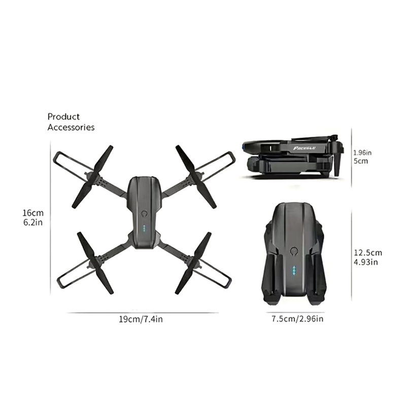 E99 Pro Mini RC Drone FACEGLE  - Drone Rc E99 ulasan dan harga