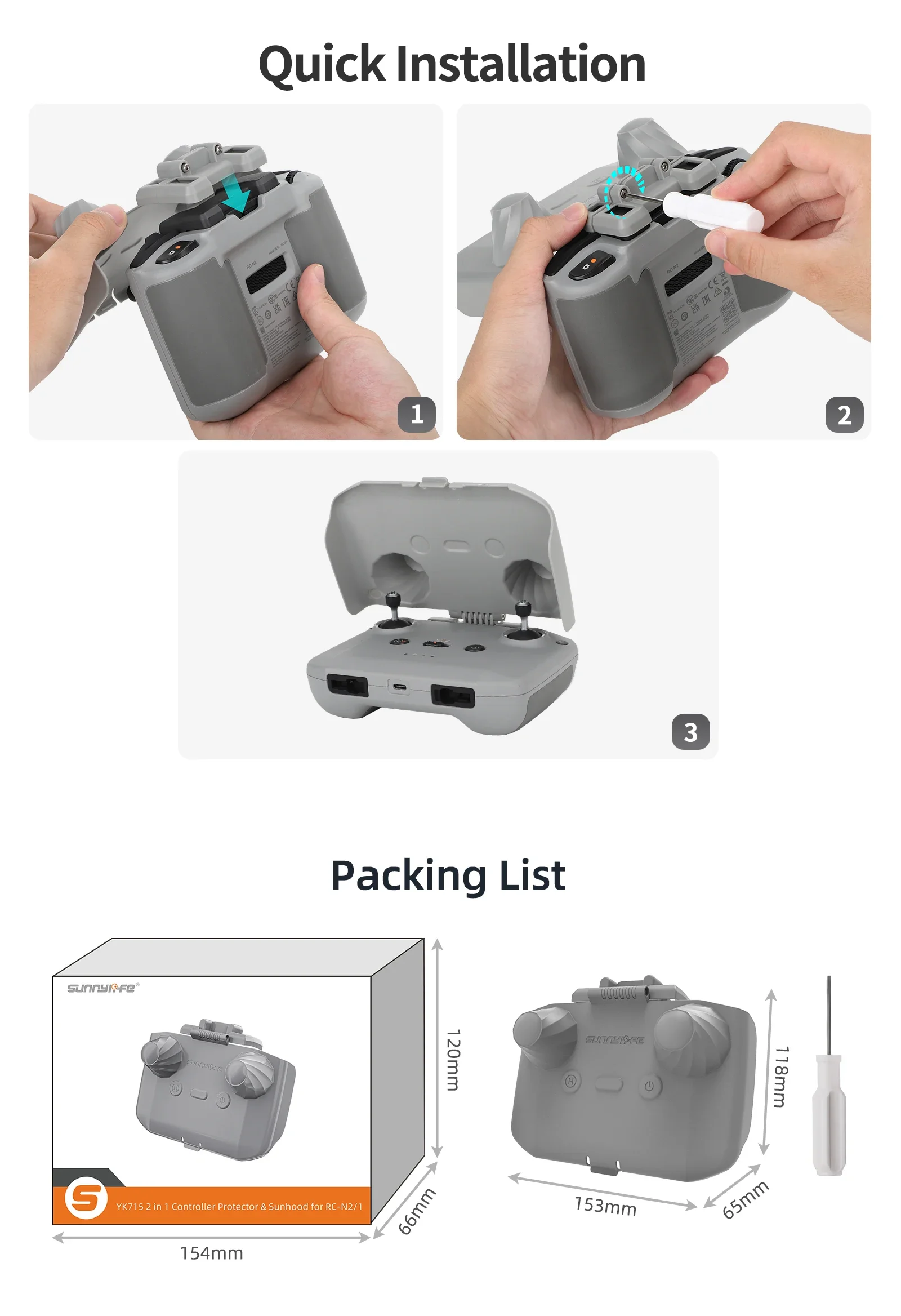2 in 1 Controller Protector Su - Drone Dji Rc 3 ulasan dan harga