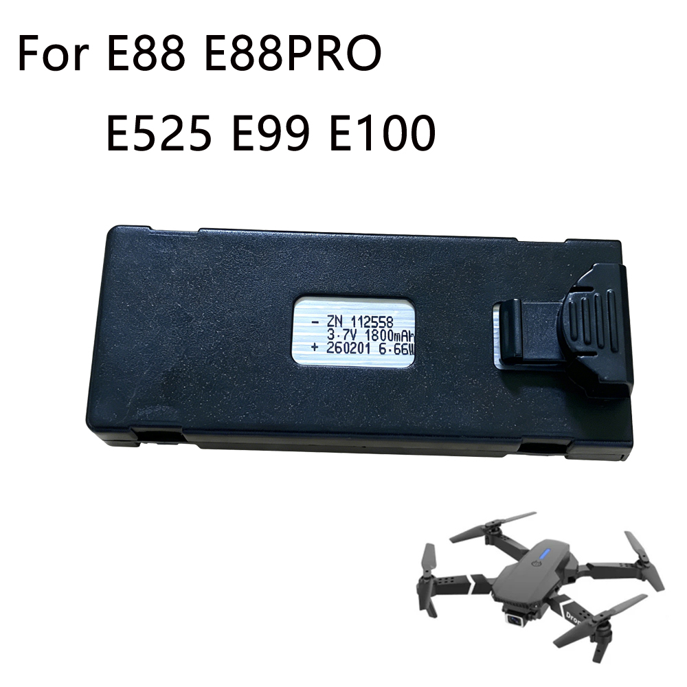E88 Drone Battery 3.7V 1800mAh - Drone Rc E99 ulasan dan harga
