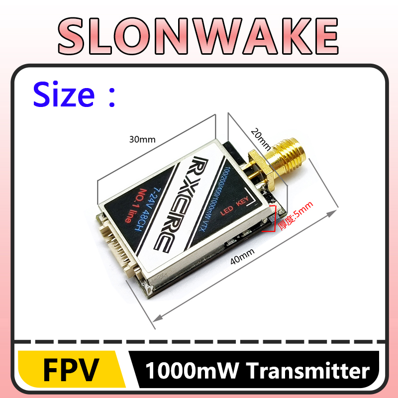 SLONWAKE  5.8G 48CH 1W VTX 100 - Rc Transmitter Drone ulasan dan harga