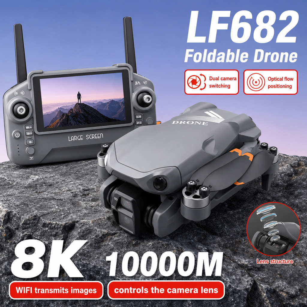 Aerial Photo LF682 Drone 8K HD - Drone Dji Rc 3 ulasan dan harga