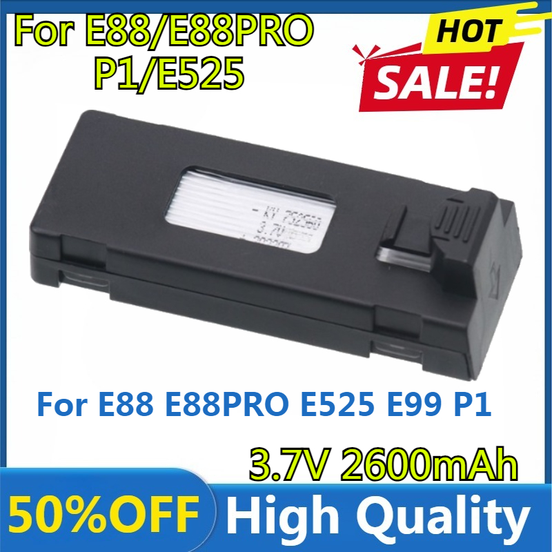 E88 Battery 3.7V 2600mAh Lipo  - Drone Rc E99 ulasan dan harga