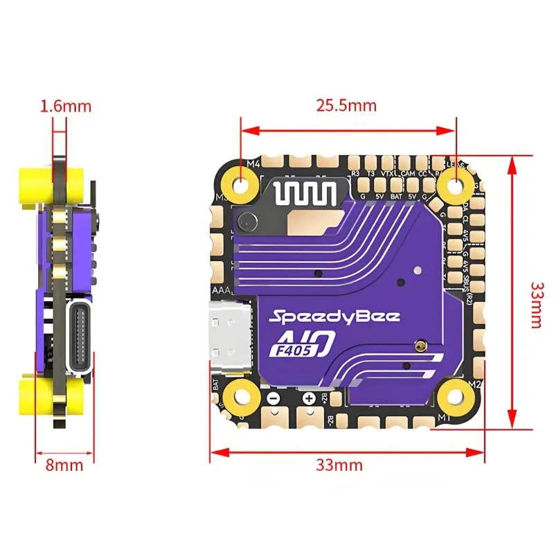 SpeedyBee F405 AIO Flight Cont - Drone Rc Quadcopter ulasan dan harga