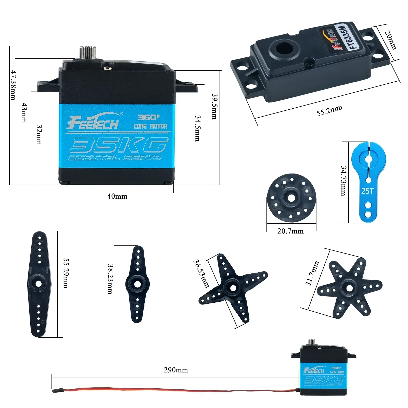Feetech FT6335M Digital RC Ser - Drone Rc Jet ulasan dan harga